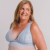 Mastectomy model wearing We Wear Boost Breast form