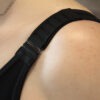 Mastectomy bralette in black shoulder strap
