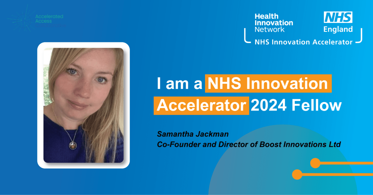 Boost is Officially an NHS Innovation Accelorator Fellow